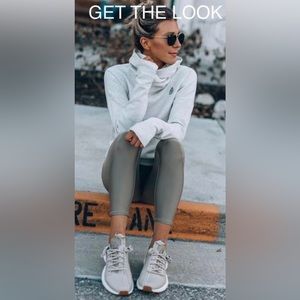 ZYIA gray metallic light n’ tight 7/8 leggings